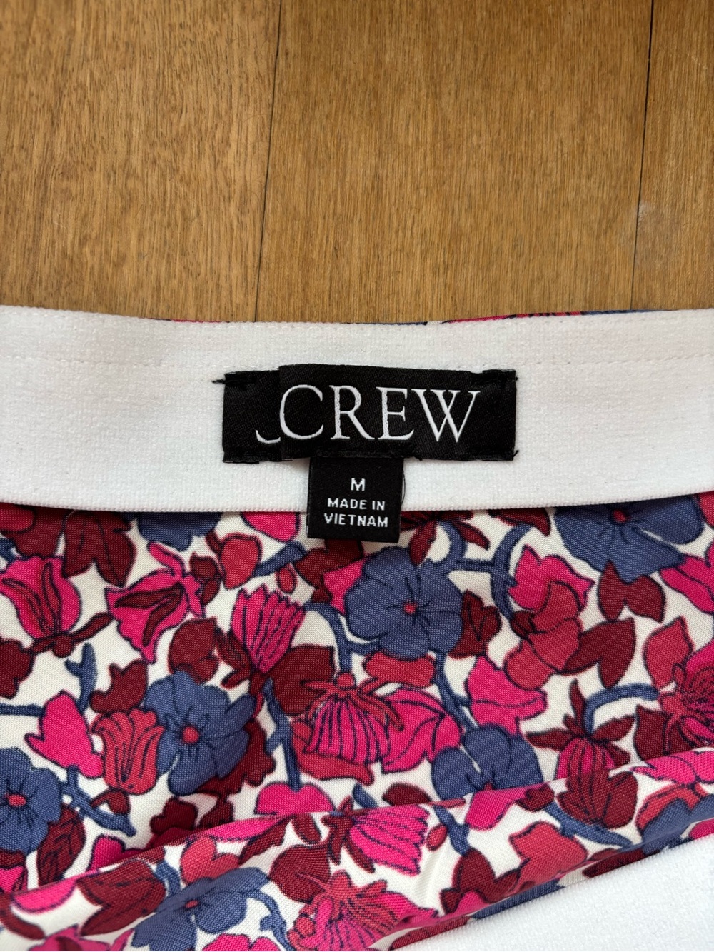 J. Crew Pink and Purple Floral A-Line Midi Skirt - Picture 4 of 5
